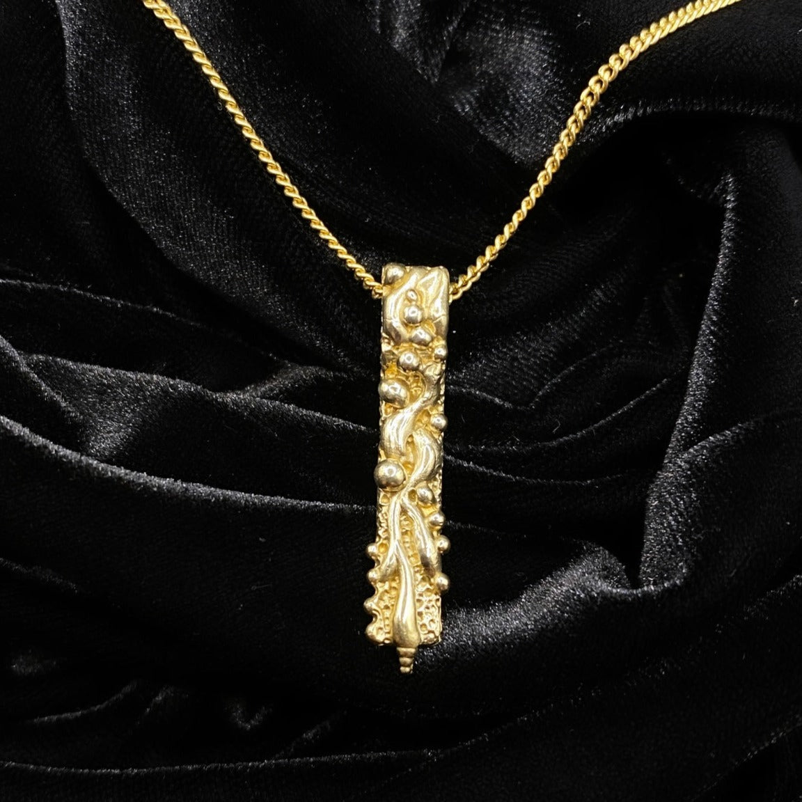 Lichen on the Trunks Pendant (9K Yellow Gold) MADE TO ORDER Madame Mak Jewellery