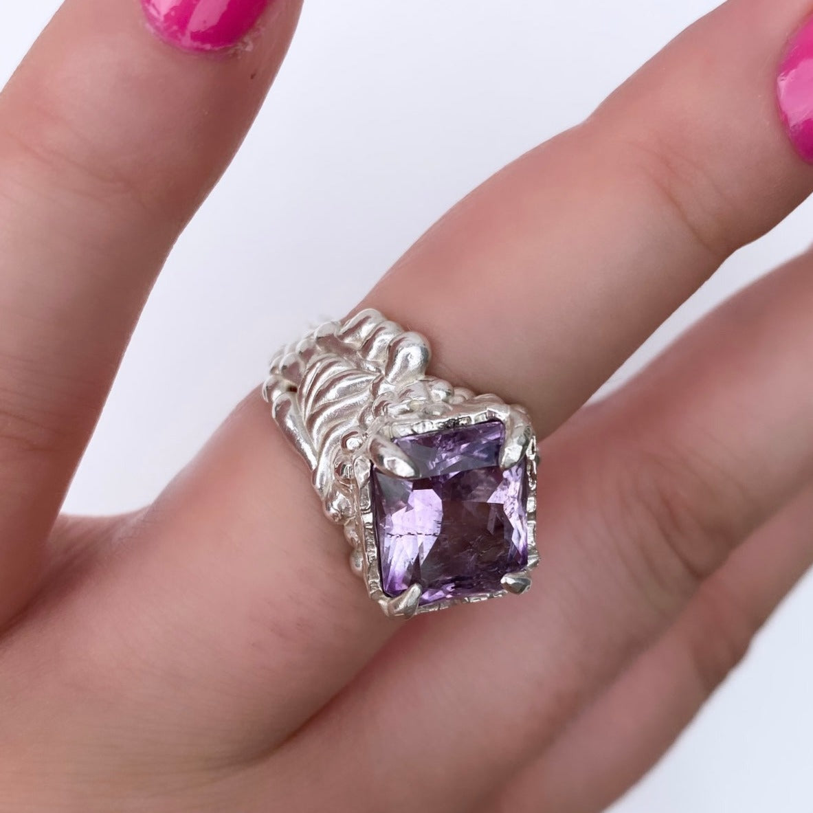 "I Found An Amethyst in the Seaweed!" (Fits Size "Q 1/4"/8.25 US) Madame Mak Jewellery