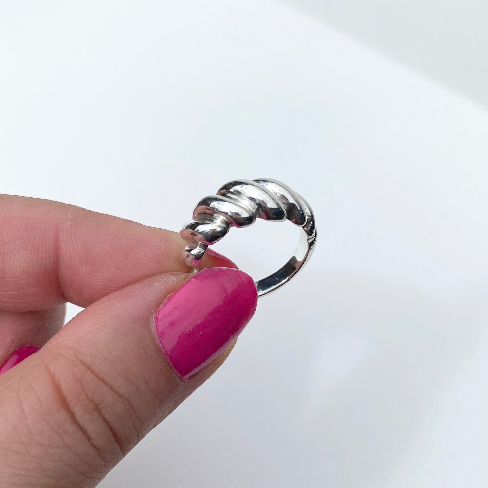 Silver Dainty Croissant ring (MADE TO ORDER) Madame Mak Jewellery