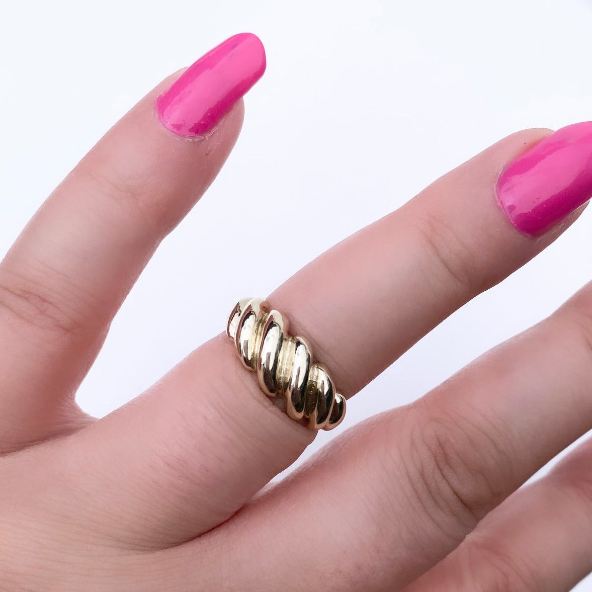 GOLD Dainty Croissant ring (MADE TO ORDER) Madame Mak Jewellery