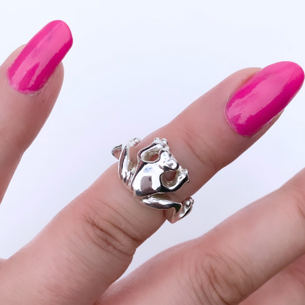 Silver Doing it "Froggy Style" ring (MADE TO ORDER) Madame Mak Jewellery