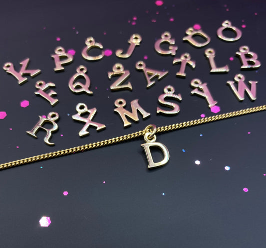 Little Solid Gold Letter Charms (9K and 18K Yellow Gold) MADE TO ORDER Madame Mak Jewellery
